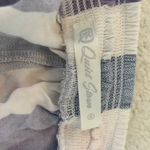 Quiet storm stripe blue and white comfy lounge shorts - Picture 3 of 4